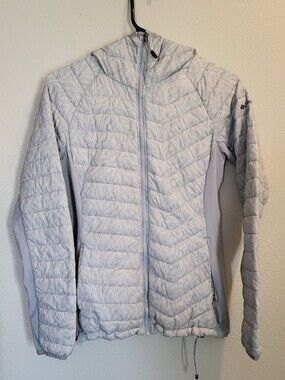 Columbia Puffer Jacket Powder Pass Light Blue Coat Women's Size XS